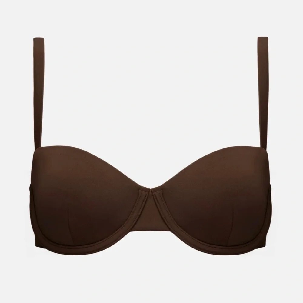 Cuup The Balconette Underwire Bikini Swim Top Earth Brown Size 20 (40E, 38F)